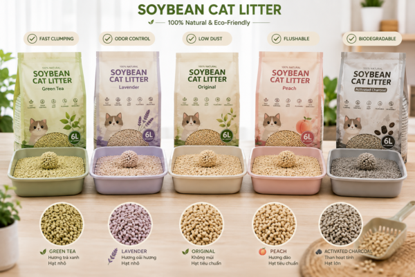 Cát đậu nành nhiều loại