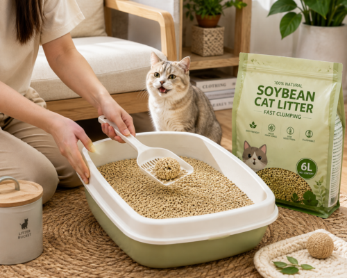 Cát đậu nành dễ vệ sinh